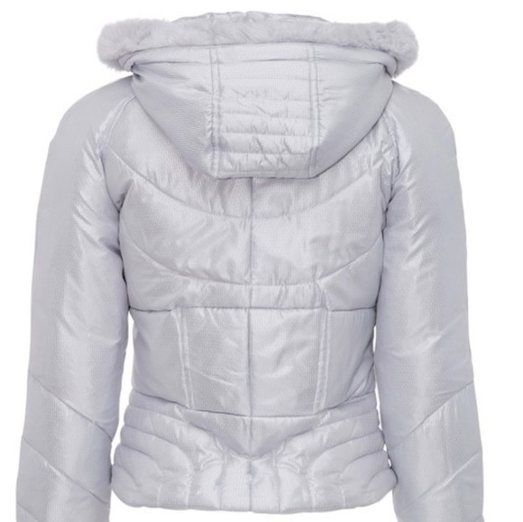 Silver Woman Fall Jacket w/ detachable hood - Picture 2 of 2